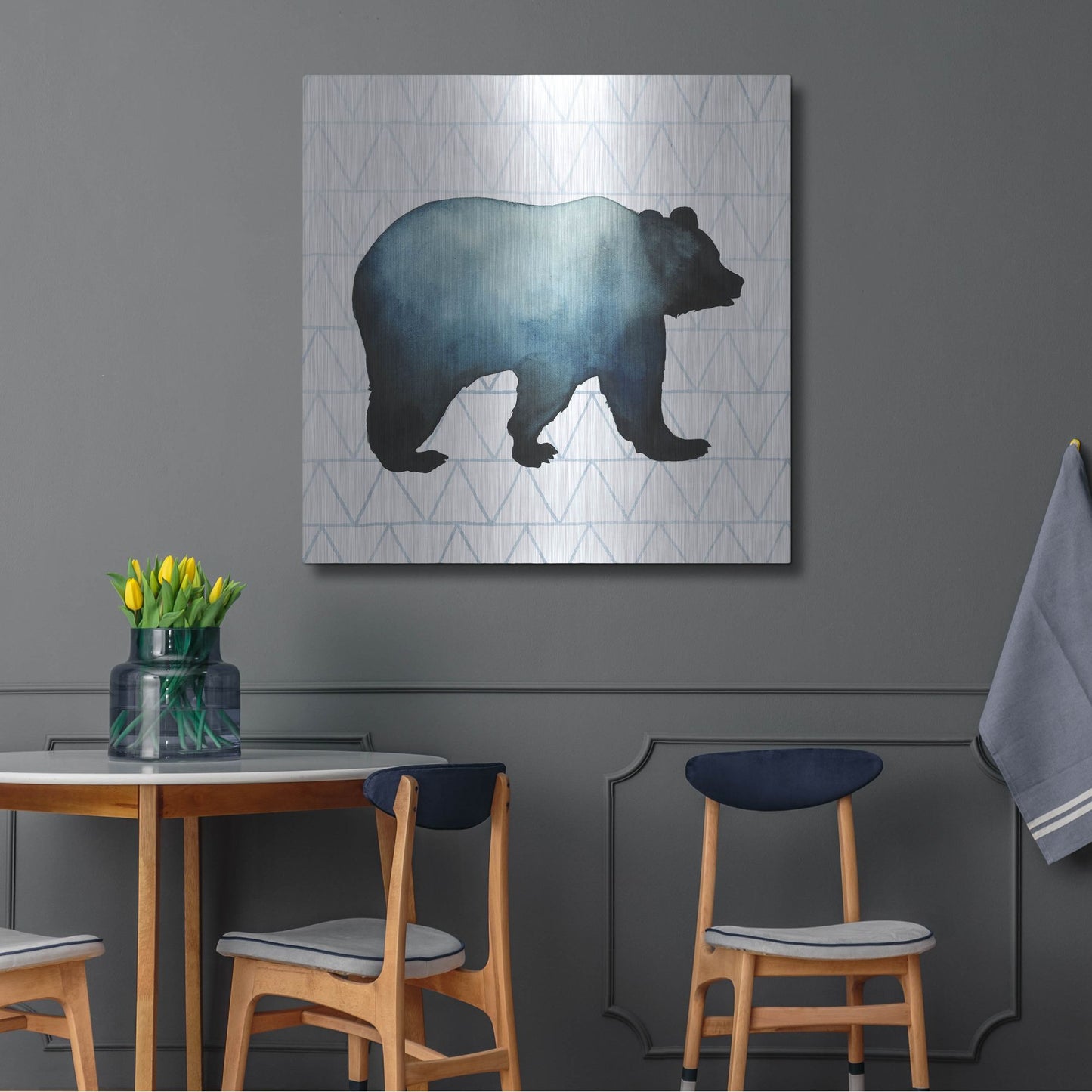 Luxe Metal Art 'Animal Silhouettes I' by Grace Popp, Metal Wall Art,36x36