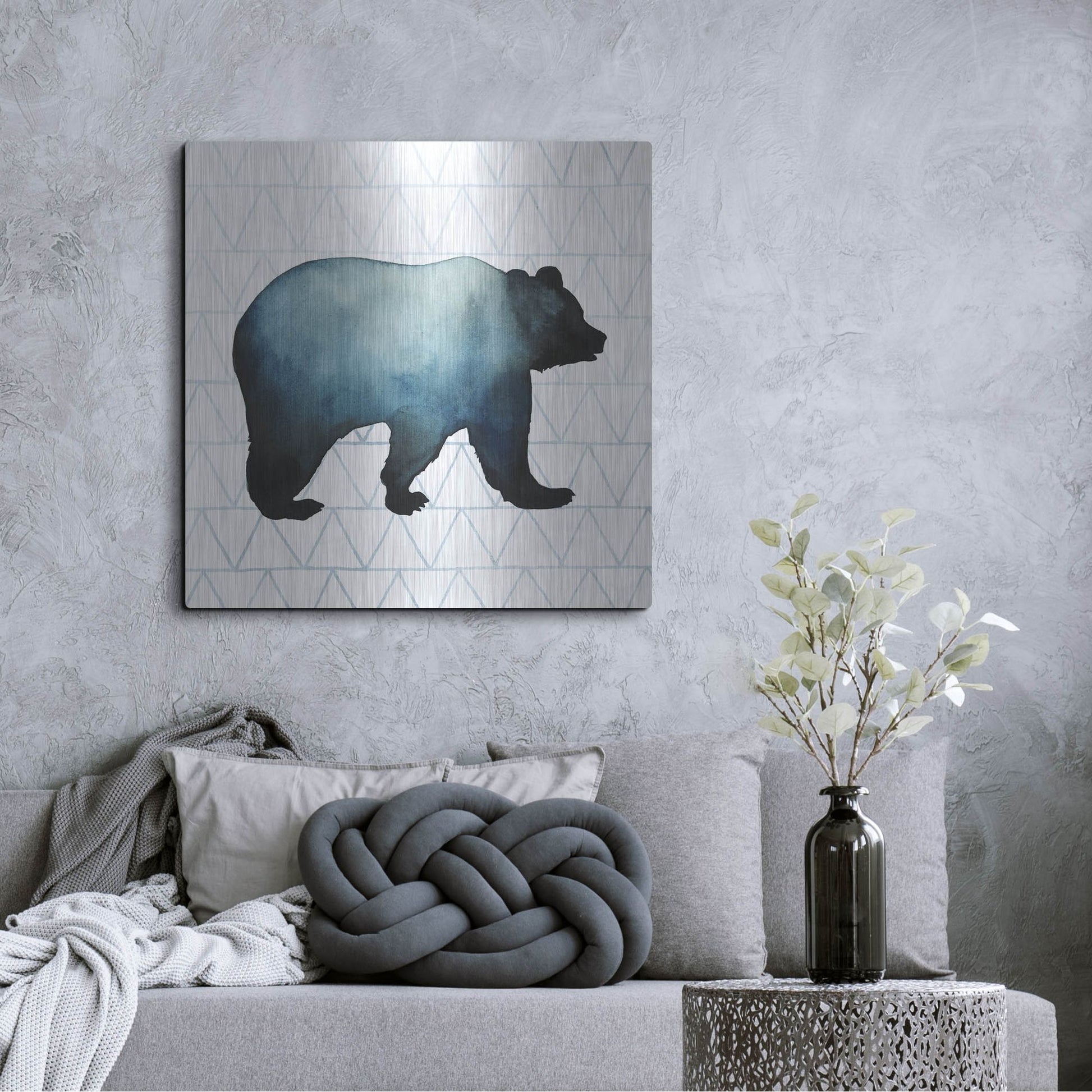 Luxe Metal Art 'Animal Silhouettes I' by Grace Popp, Metal Wall Art,36x36