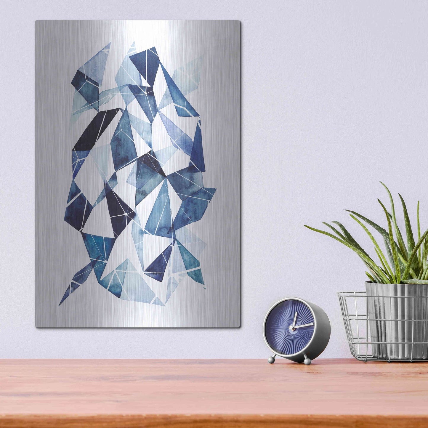 Luxe Metal Art 'Chrysalis II' by Grace Popp, Metal Wall Art,12x16