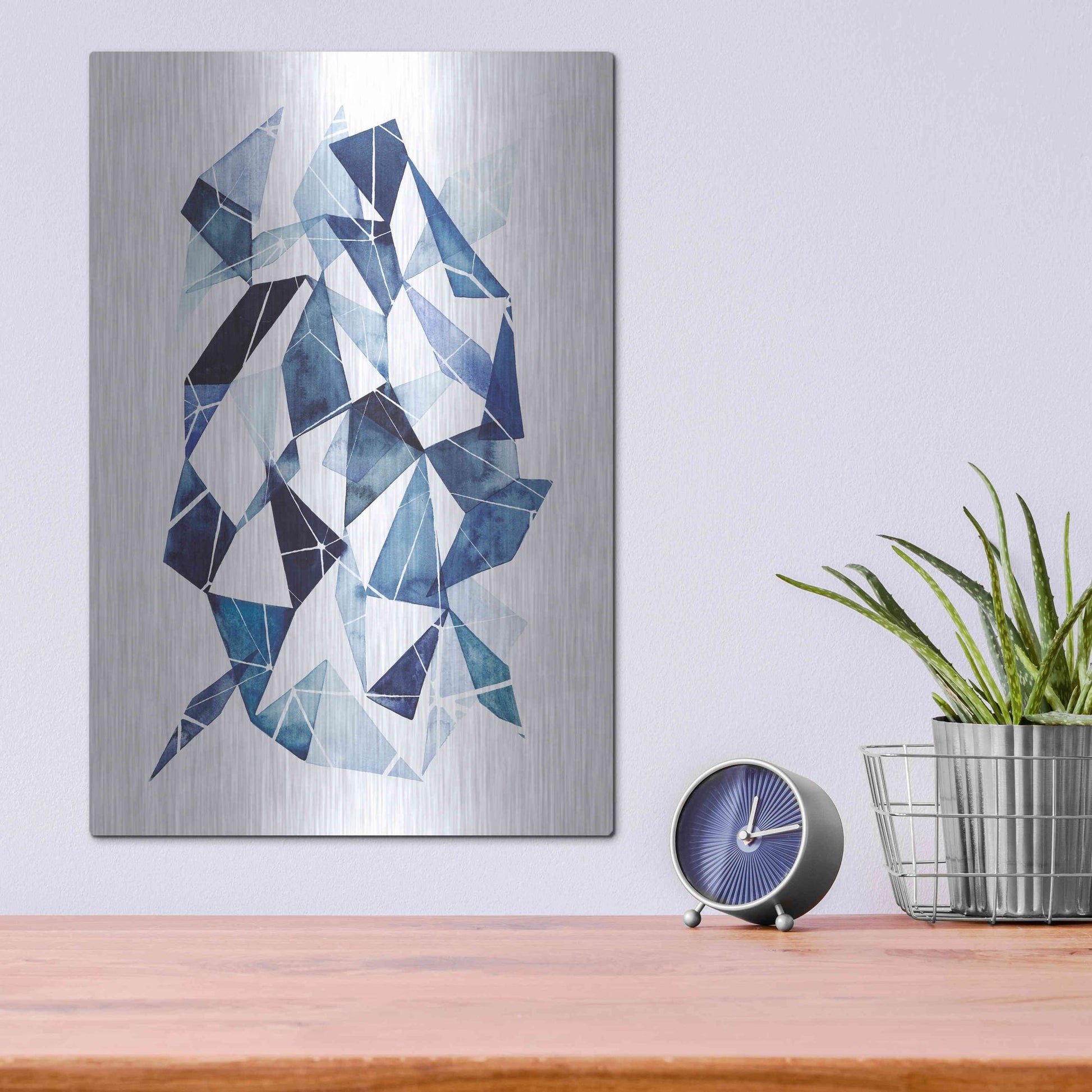 Luxe Metal Art 'Chrysalis II' by Grace Popp, Metal Wall Art,12x16