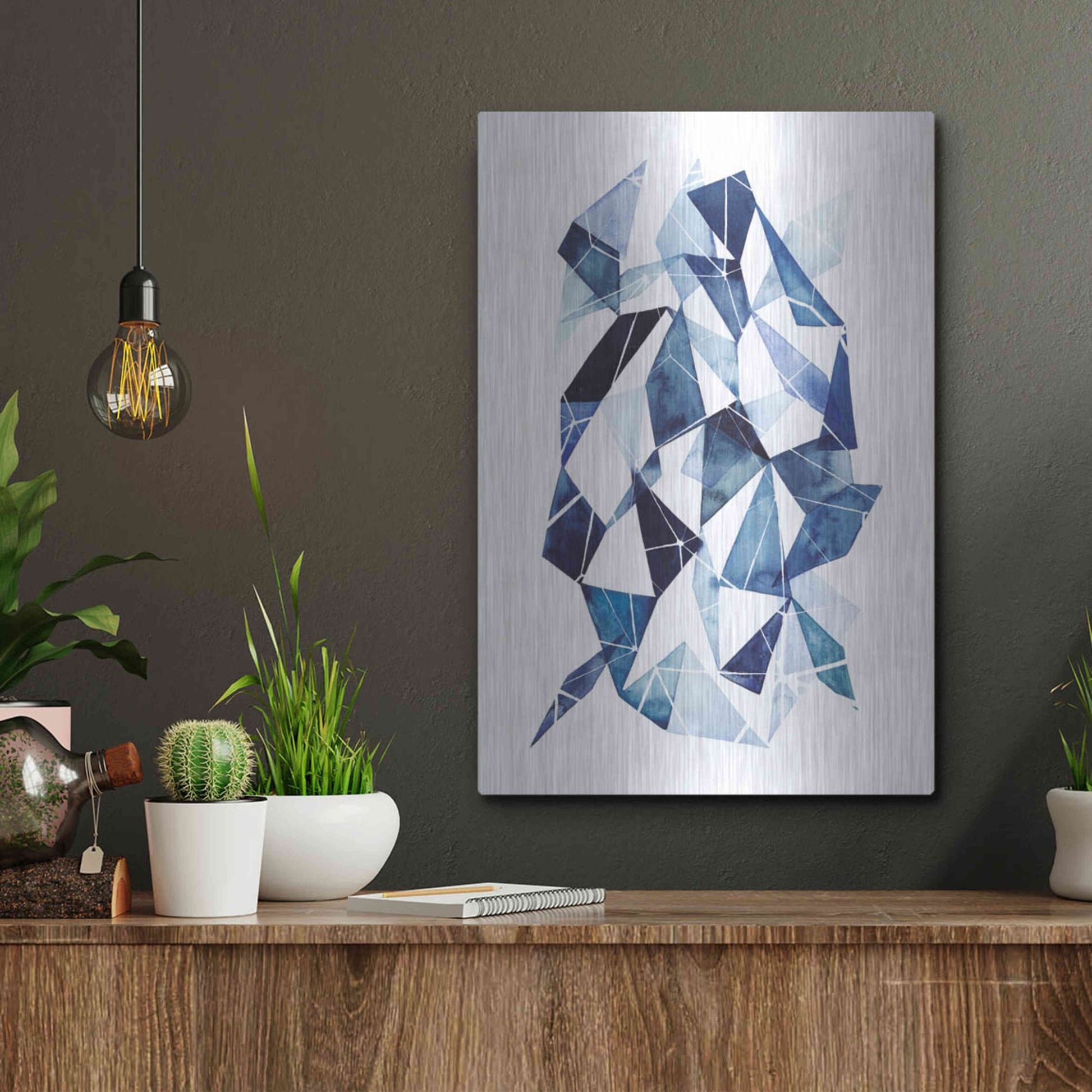 Luxe Metal Art 'Chrysalis II' by Grace Popp, Metal Wall Art,12x16