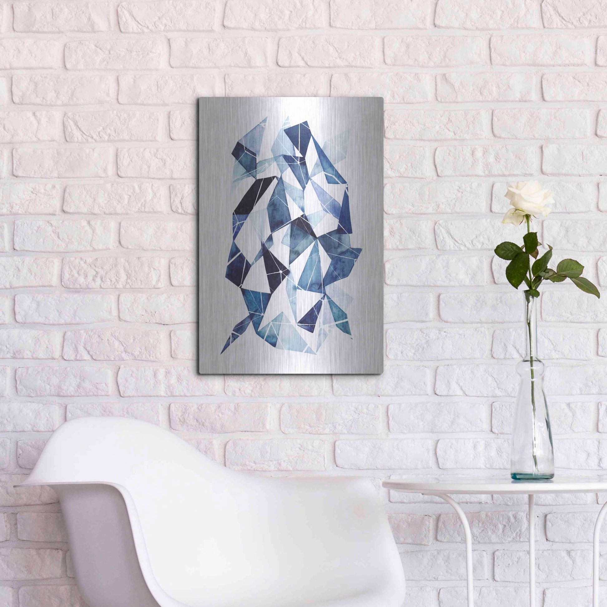 Luxe Metal Art 'Chrysalis II' by Grace Popp, Metal Wall Art,16x24