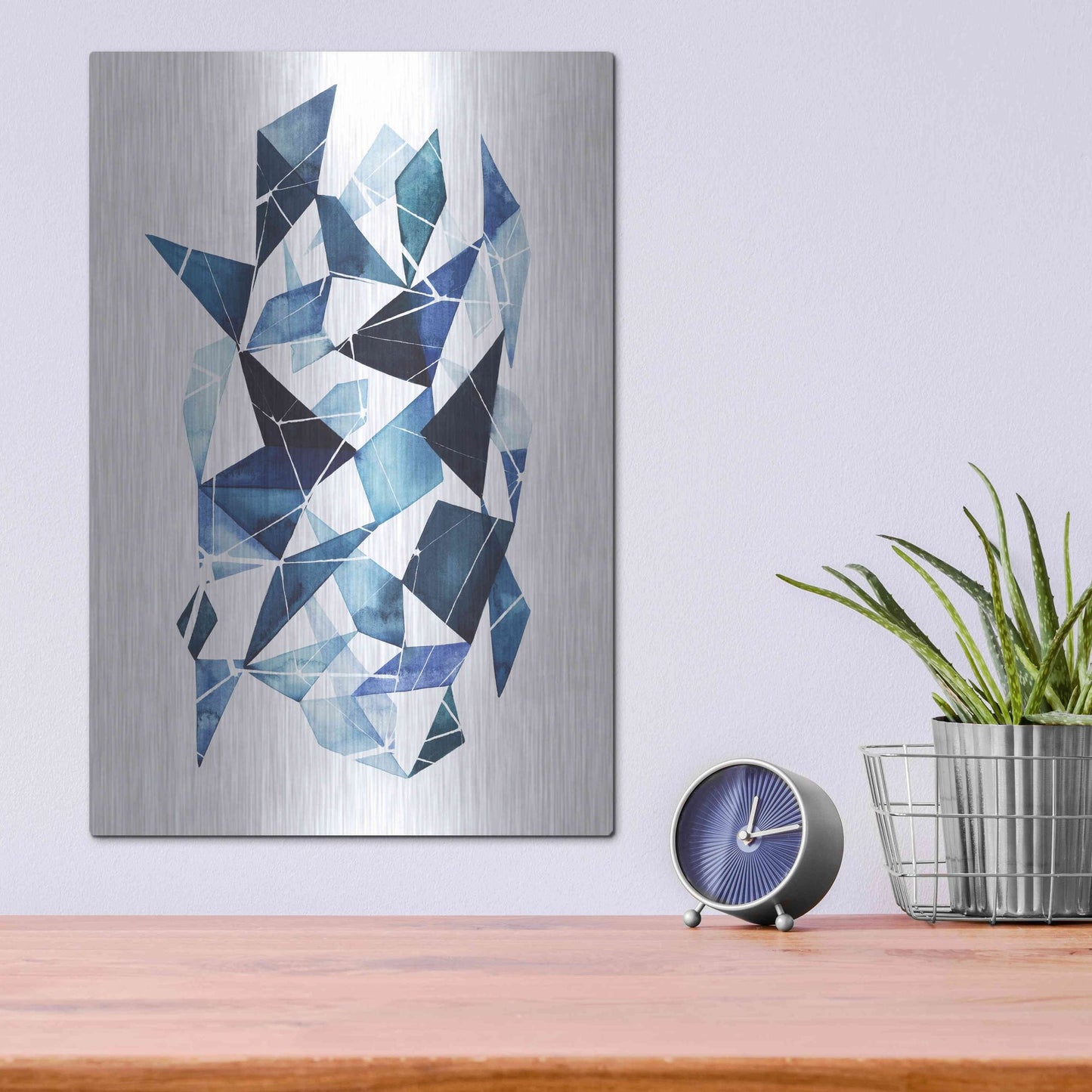 Luxe Metal Art 'Chrysalis I' by Grace Popp, Metal Wall Art,12x16