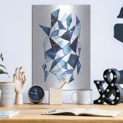 Luxe Metal Art 'Chrysalis I' by Grace Popp, Metal Wall Art,12x16