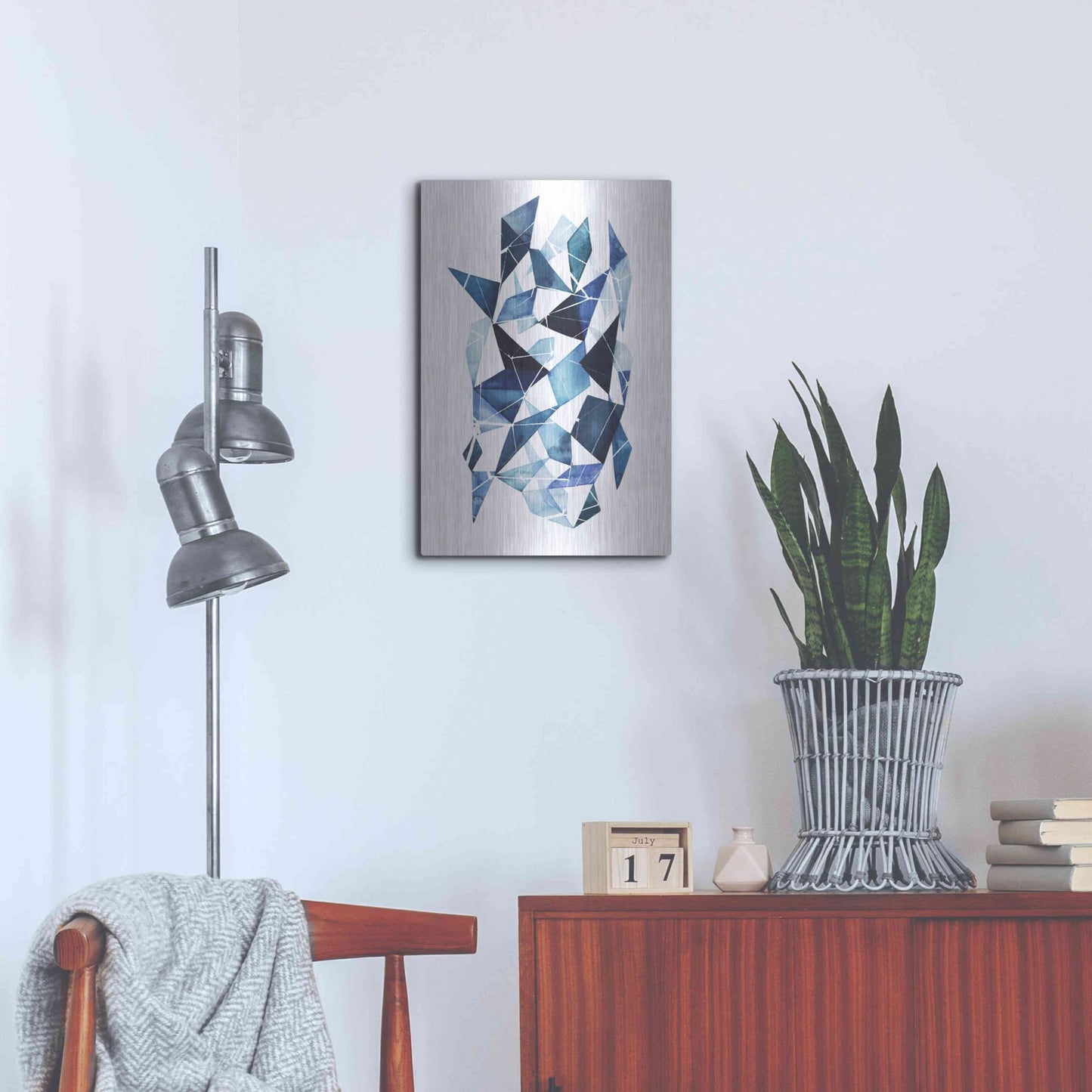 Luxe Metal Art 'Chrysalis I' by Grace Popp, Metal Wall Art,16x24