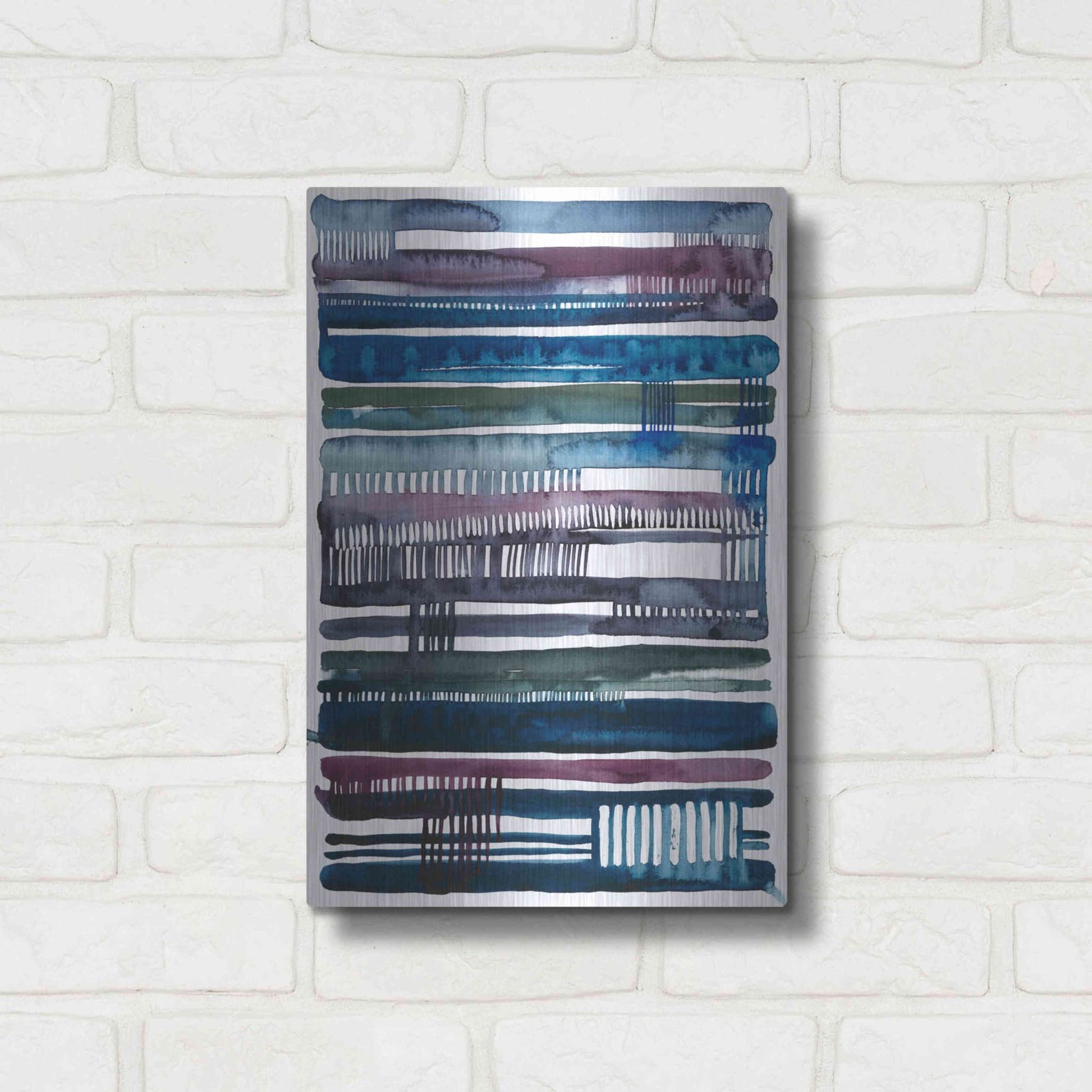 Luxe Metal Art 'Collapse II' by Grace Popp, Metal Wall Art,12x16