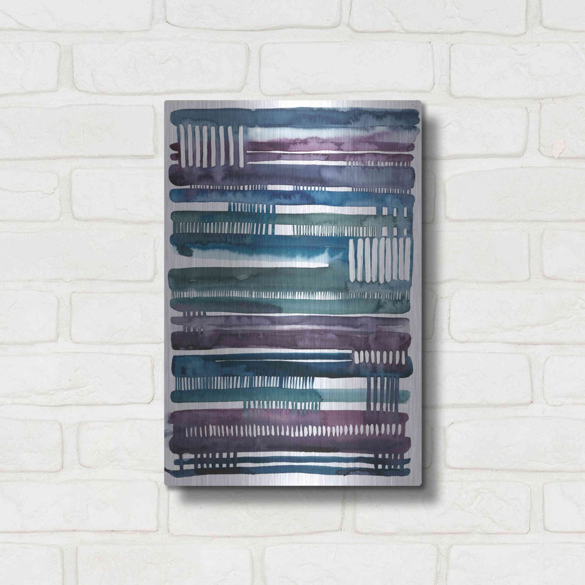 Luxe Metal Art 'Collapse I' by Grace Popp, Metal Wall Art,12x16