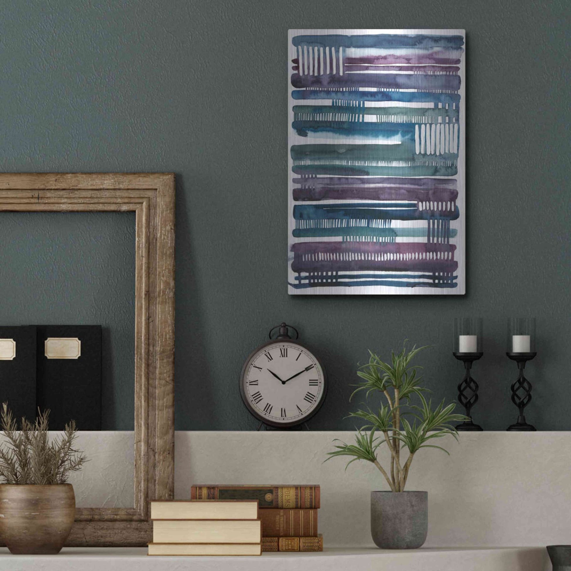 Luxe Metal Art 'Collapse I' by Grace Popp, Metal Wall Art,12x16