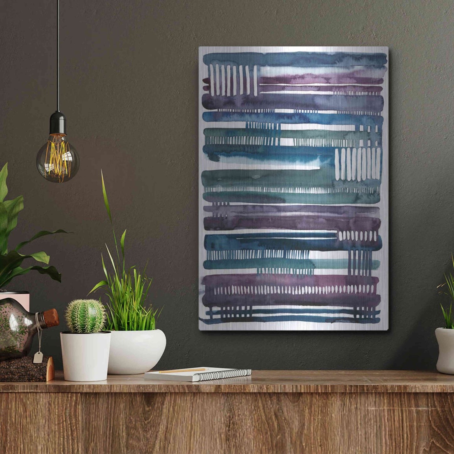 Luxe Metal Art 'Collapse I' by Grace Popp, Metal Wall Art,12x16