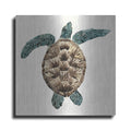 Luxe Metal Art 'Mosaic Turtle II' by Grace Popp, Metal Wall Art