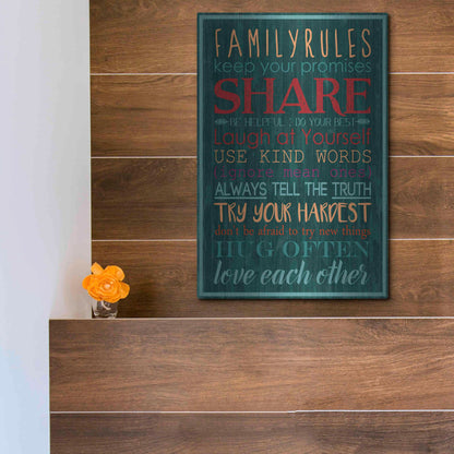 Luxe Metal Art 'Spice Family Rules I' by Grace Popp, Metal Wall Art,12x16