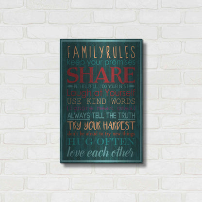 Luxe Metal Art 'Spice Family Rules I' by Grace Popp, Metal Wall Art,16x24