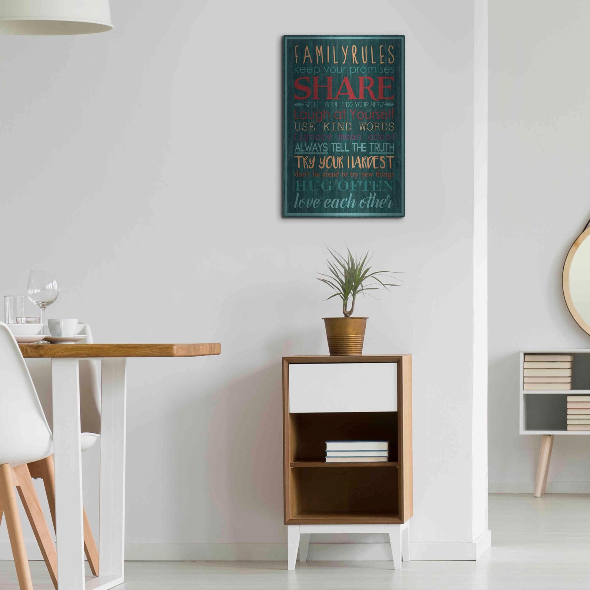 Luxe Metal Art 'Spice Family Rules I' by Grace Popp, Metal Wall Art,16x24