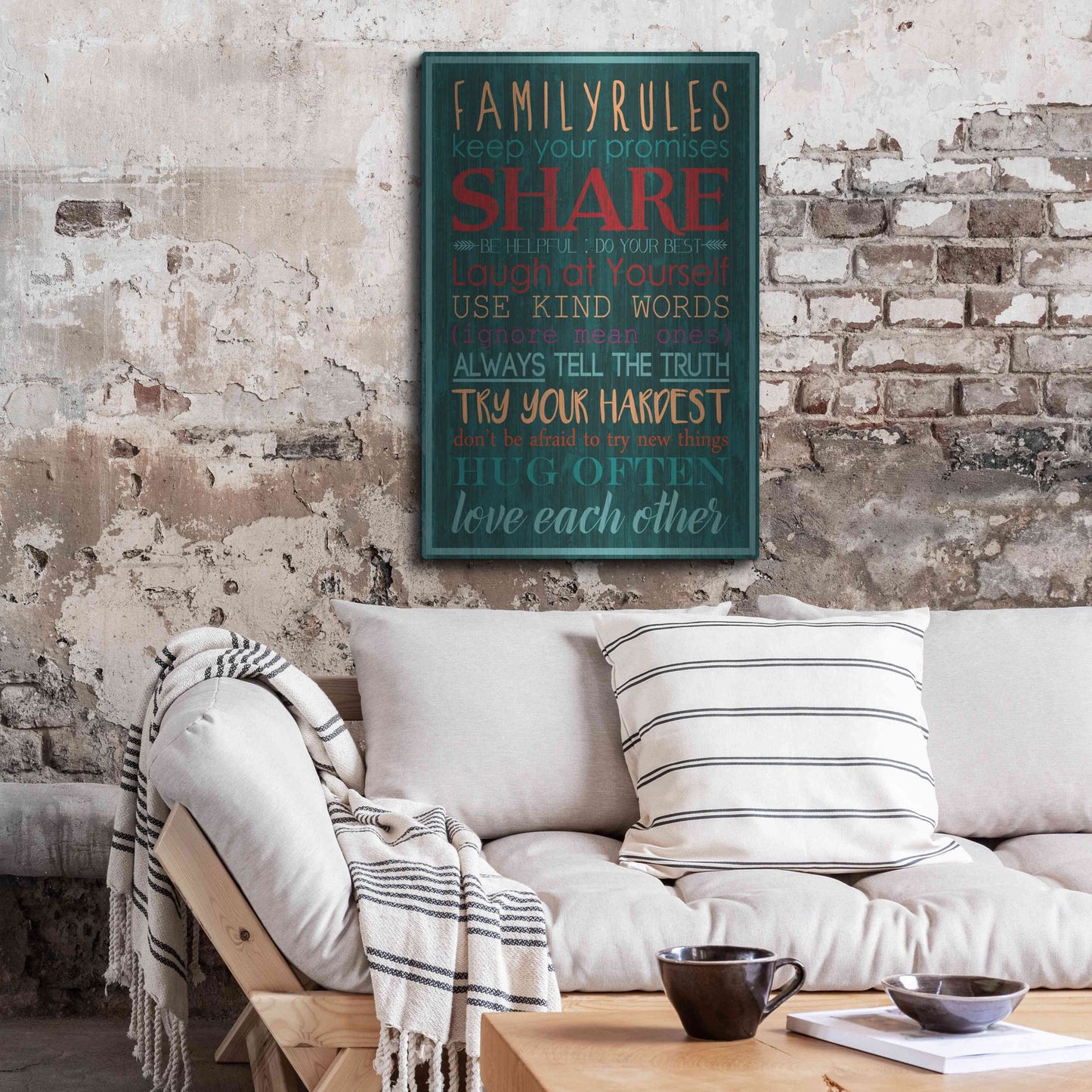 Luxe Metal Art 'Spice Family Rules I' by Grace Popp, Metal Wall Art,24x36