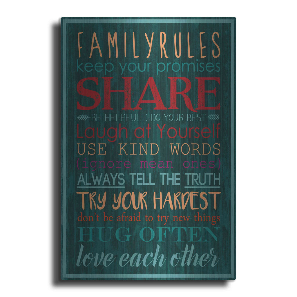 Luxe Metal Art 'Spice Family Rules I' by Grace Popp, Metal Wall Art