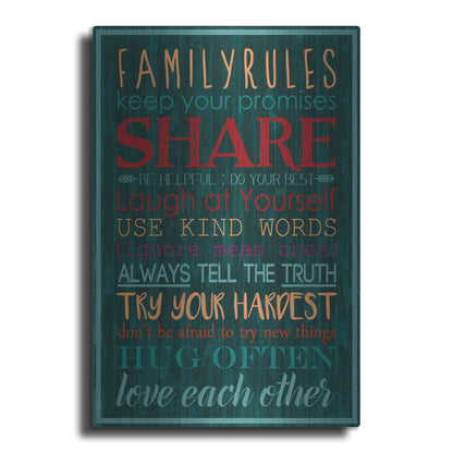 Luxe Metal Art 'Spice Family Rules I' by Grace Popp, Metal Wall Art