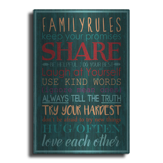 Luxe Metal Art 'Spice Family Rules I' by Grace Popp, Metal Wall Art