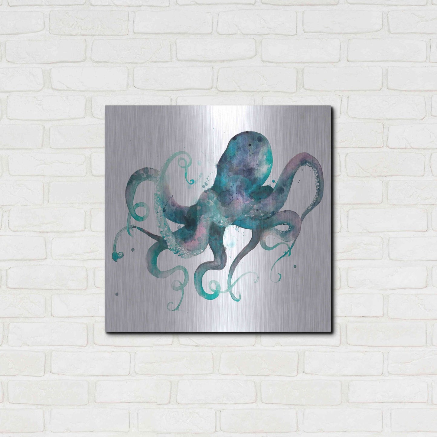 Luxe Metal Art 'Tentacles II' by Grace Popp, Metal Wall Art,24x24