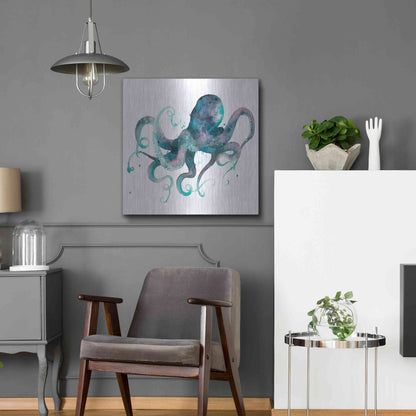 Luxe Metal Art 'Tentacles II' by Grace Popp, Metal Wall Art,24x24