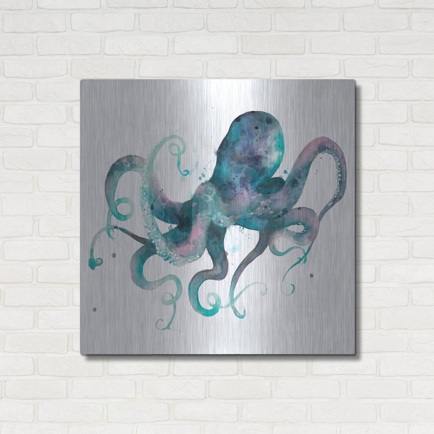 Luxe Metal Art 'Tentacles II' by Grace Popp, Metal Wall Art,36x36