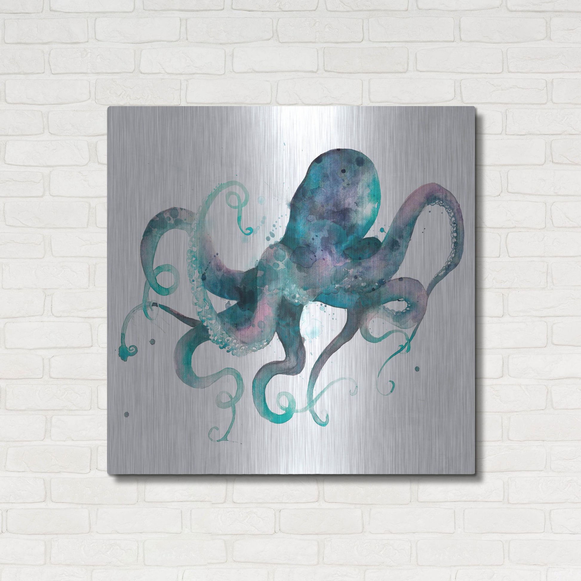 Luxe Metal Art 'Tentacles II' by Grace Popp, Metal Wall Art,36x36