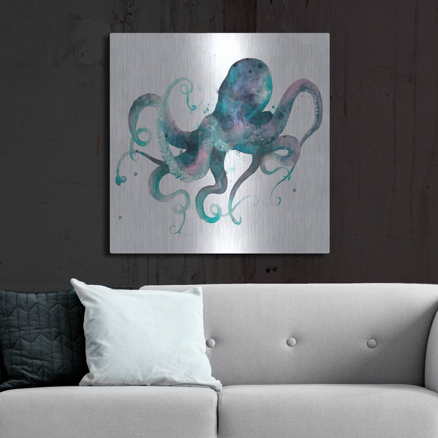 Luxe Metal Art 'Tentacles II' by Grace Popp, Metal Wall Art,36x36