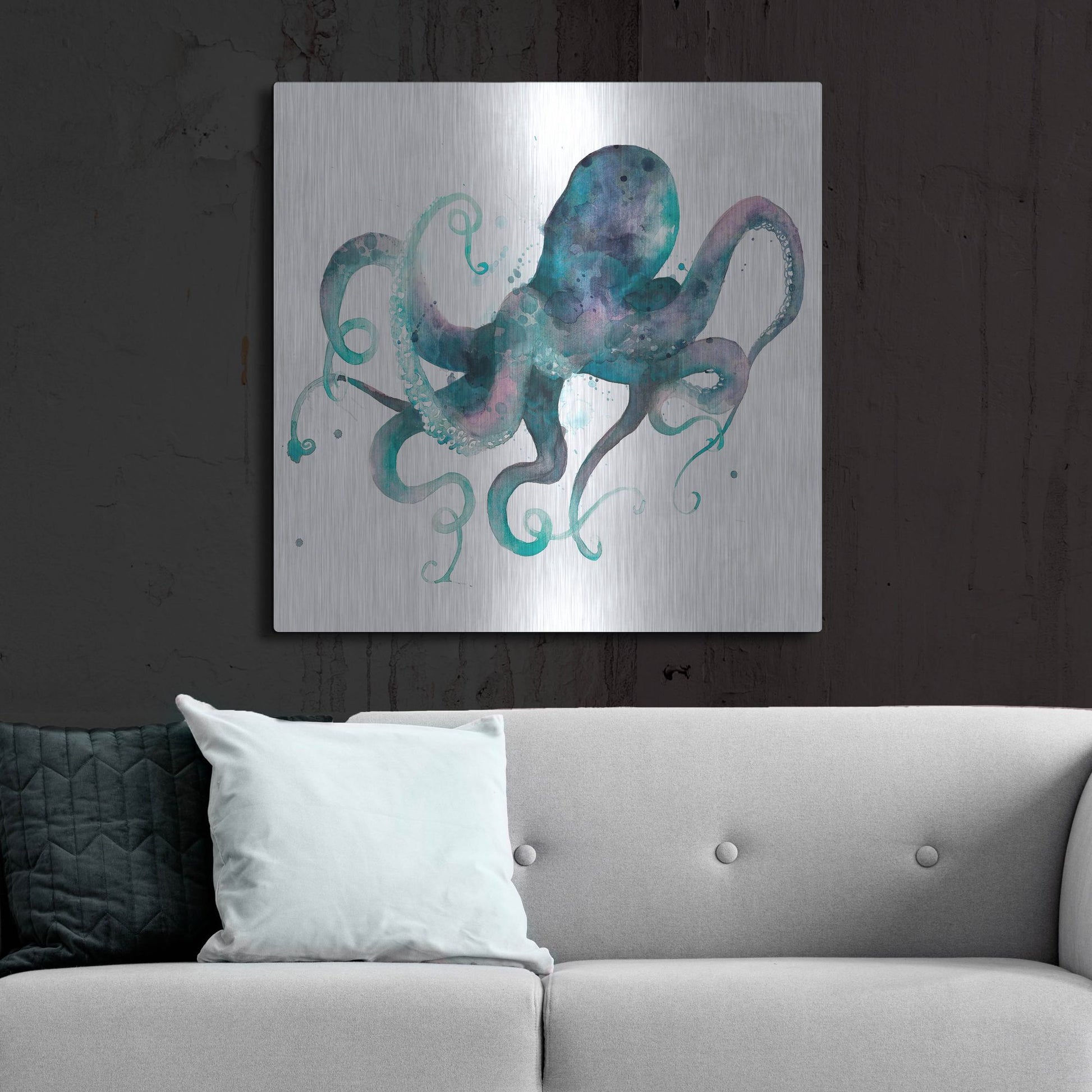 Luxe Metal Art 'Tentacles II' by Grace Popp, Metal Wall Art,36x36