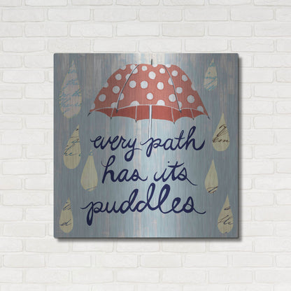 Luxe Metal Art 'Rainy Day II' by Grace Popp, Metal Wall Art,36x36