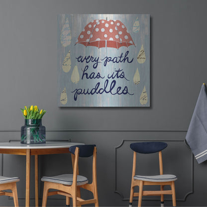 Luxe Metal Art 'Rainy Day II' by Grace Popp, Metal Wall Art,36x36