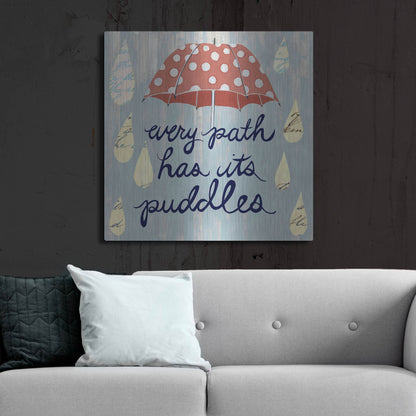 Luxe Metal Art 'Rainy Day II' by Grace Popp, Metal Wall Art,36x36