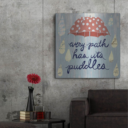 Luxe Metal Art 'Rainy Day II' by Grace Popp, Metal Wall Art,36x36