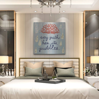 Luxe Metal Art 'Rainy Day II' by Grace Popp, Metal Wall Art,36x36