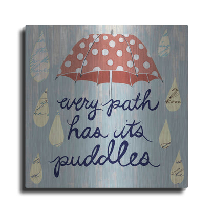 Luxe Metal Art 'Rainy Day II' by Grace Popp, Metal Wall Art