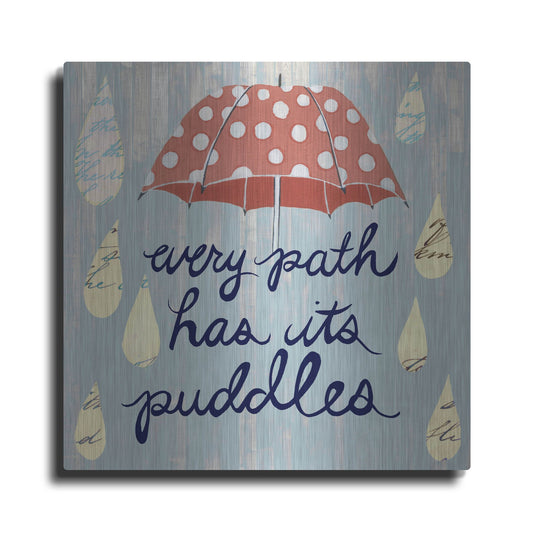 Luxe Metal Art 'Rainy Day II' by Grace Popp, Metal Wall Art