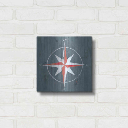 Luxe Metal Art 'Nautical Plank III' by Grace Popp, Metal Wall Art,12x12