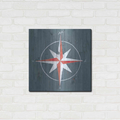 Luxe Metal Art 'Nautical Plank III' by Grace Popp, Metal Wall Art,24x24