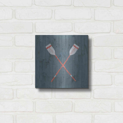 Luxe Metal Art 'Nautical Plank II' by Grace Popp, Metal Wall Art,12x12