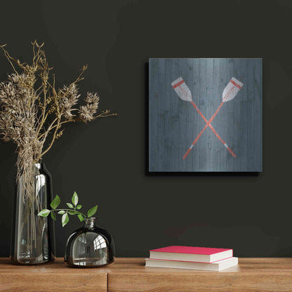 Luxe Metal Art 'Nautical Plank II' by Grace Popp, Metal Wall Art,12x12