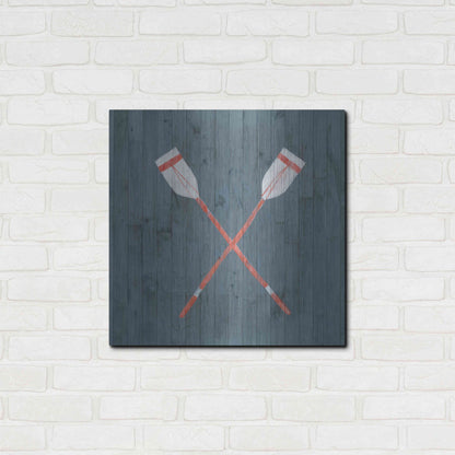 Luxe Metal Art 'Nautical Plank II' by Grace Popp, Metal Wall Art,24x24