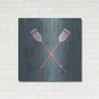 Luxe Metal Art 'Nautical Plank II' by Grace Popp, Metal Wall Art,36x36