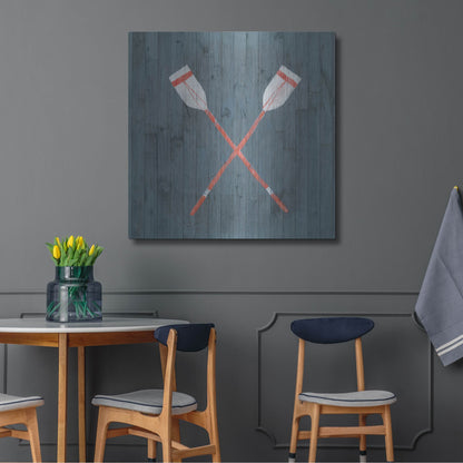 Luxe Metal Art 'Nautical Plank II' by Grace Popp, Metal Wall Art,36x36