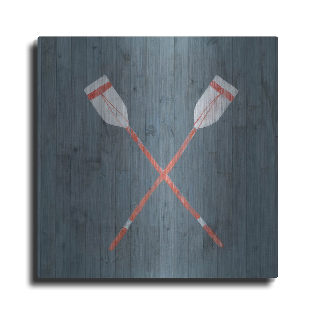 Luxe Metal Art 'Nautical Plank II' by Grace Popp, Metal Wall Art