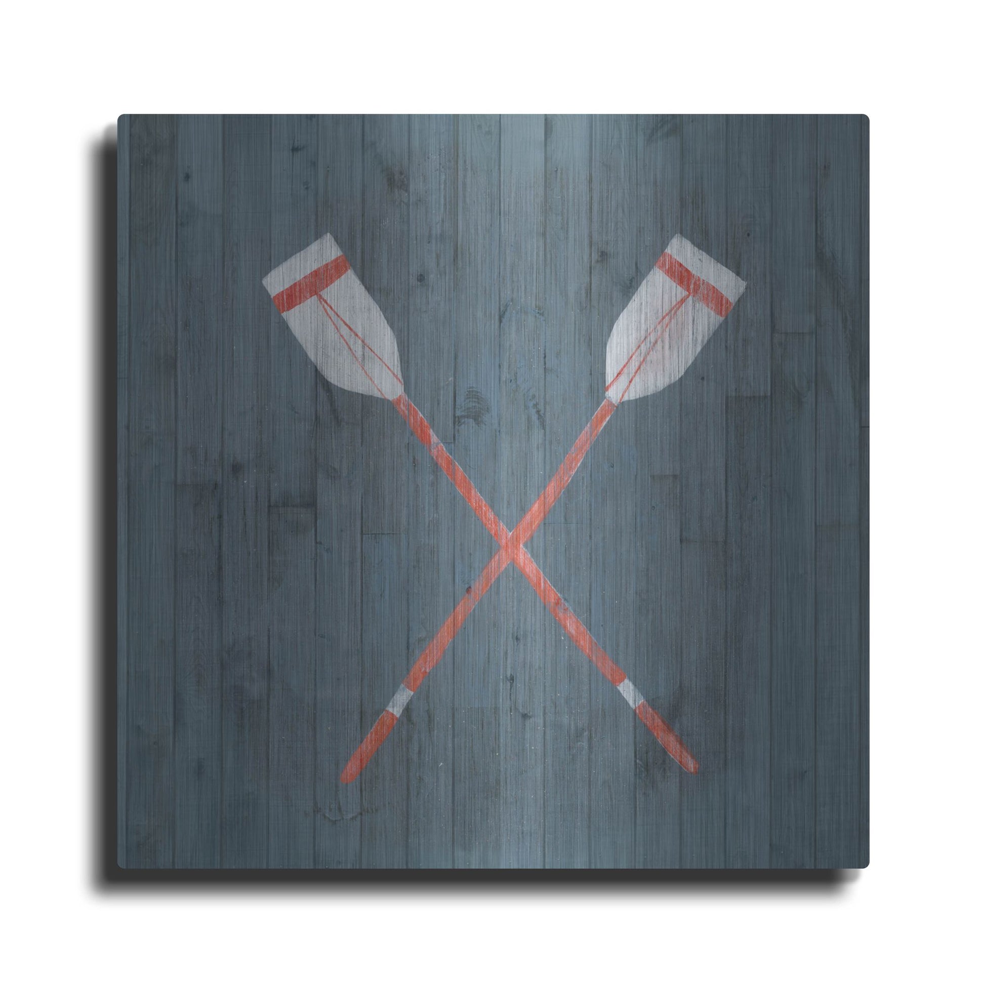 Luxe Metal Art 'Nautical Plank II' by Grace Popp, Metal Wall Art