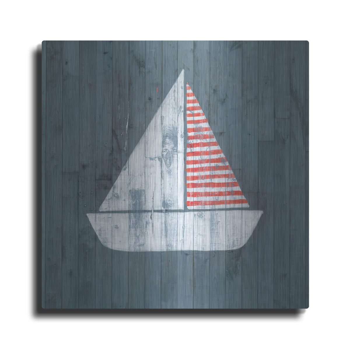 Luxe Metal Art 'Nautical Plank I' by Grace Popp, Metal Wall Art