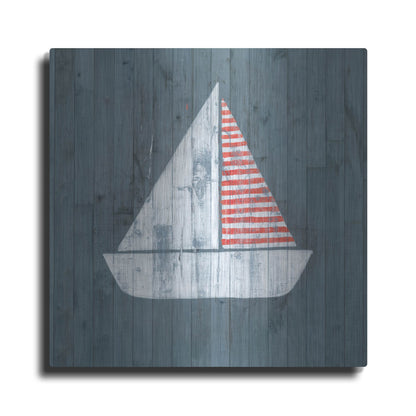Luxe Metal Art 'Nautical Plank I' by Grace Popp, Metal Wall Art