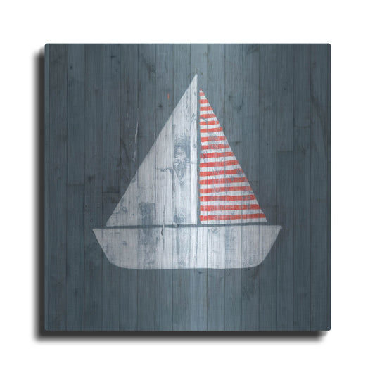 Luxe Metal Art 'Nautical Plank I' by Grace Popp, Metal Wall Art