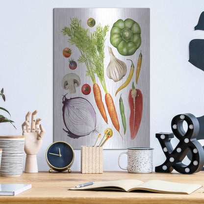 Luxe Metal Art 'Home Harvest I' by Grace Popp, Metal Wall Art,12x16