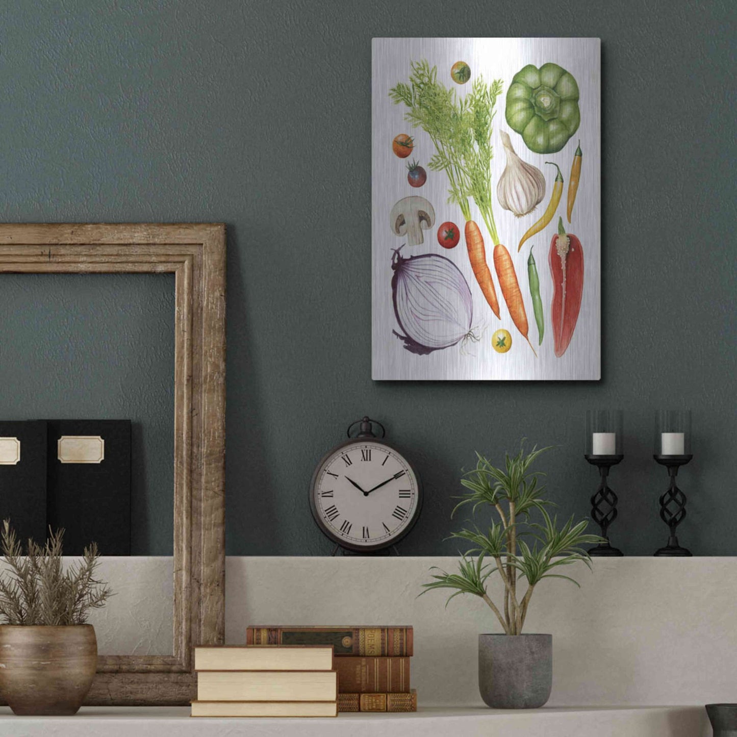 Luxe Metal Art 'Home Harvest I' by Grace Popp, Metal Wall Art,12x16