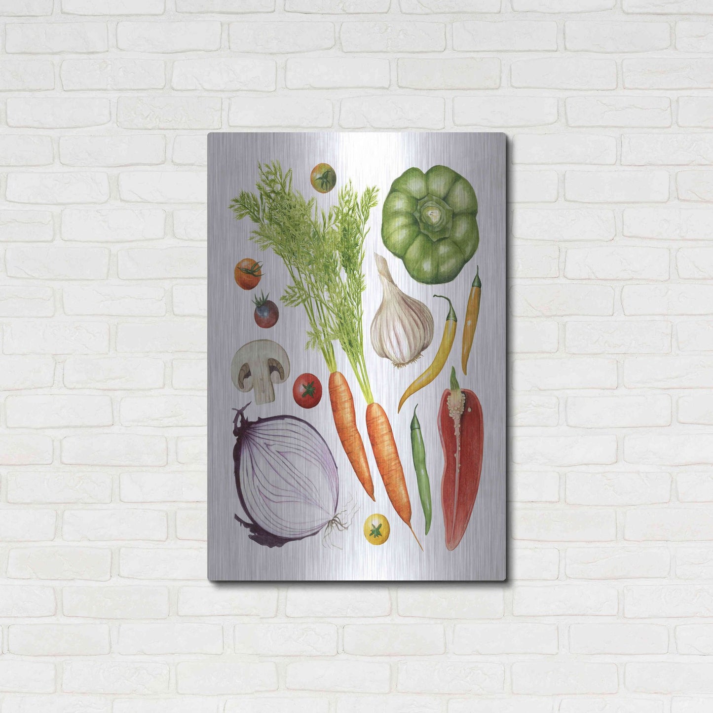 Luxe Metal Art 'Home Harvest I' by Grace Popp, Metal Wall Art,24x36