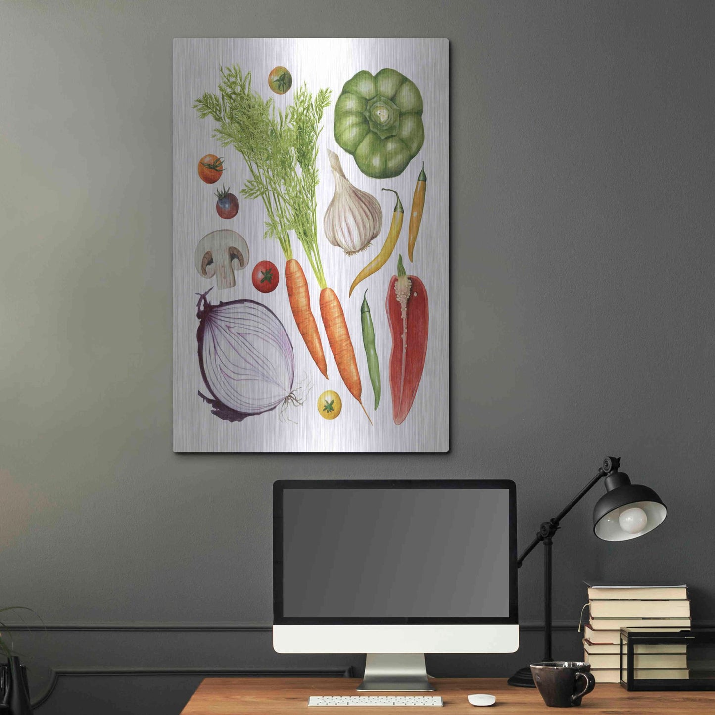 Luxe Metal Art 'Home Harvest I' by Grace Popp, Metal Wall Art,24x36